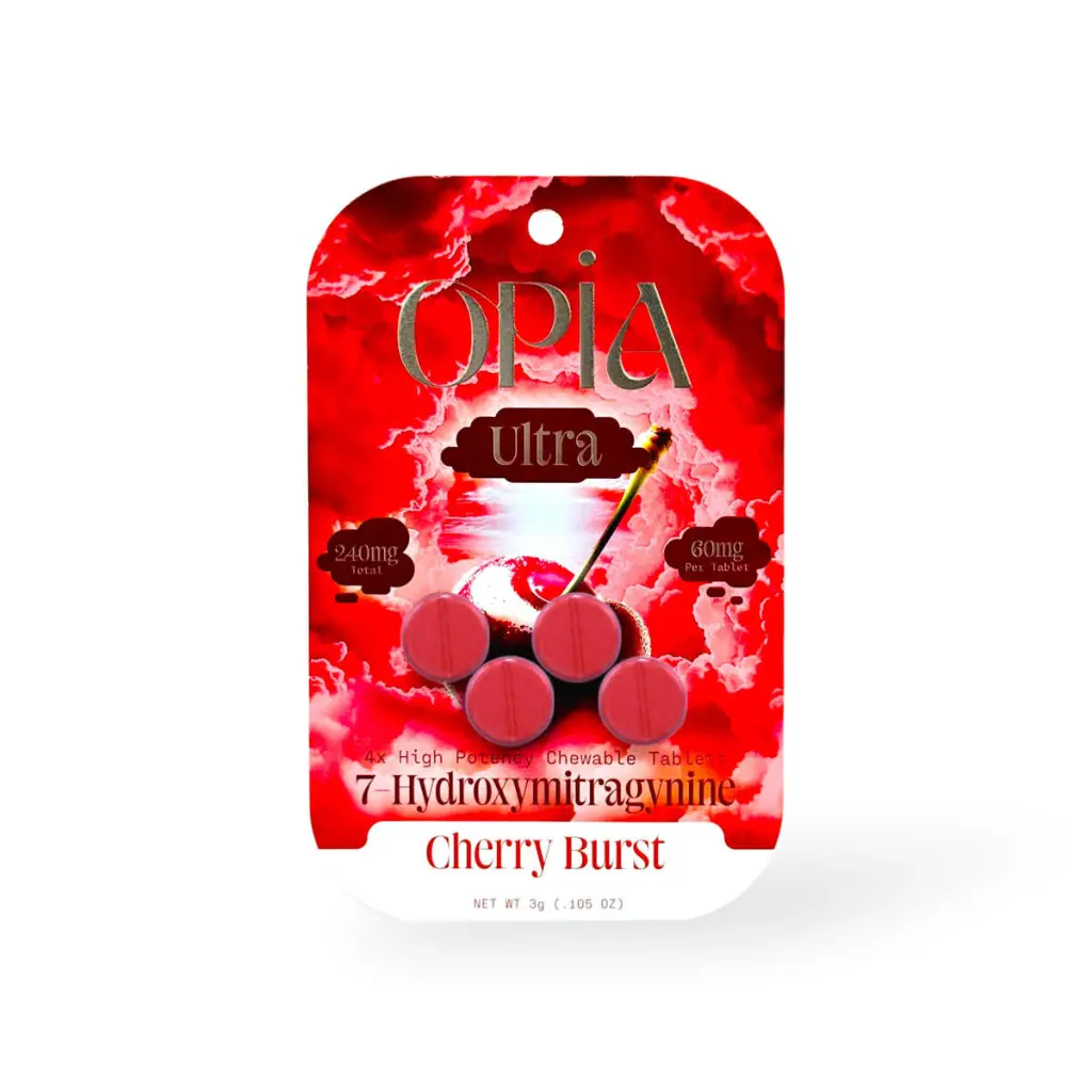 Opia Ultra 7-OH High Potency Chewable Tablets Cherry Burst 60mg.webp
