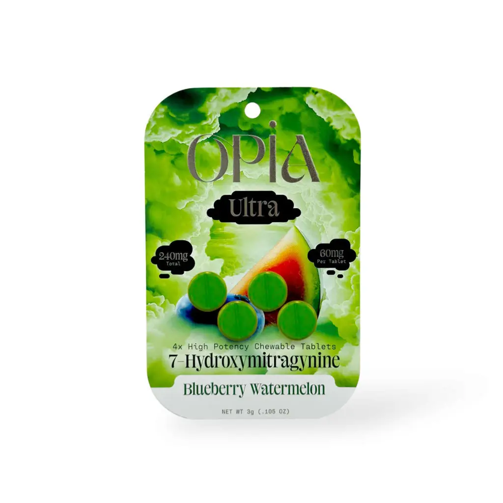 Opia Ultra 7-OH High Potency Chewable Tablets Blueberry Watermelon 60mg.webp