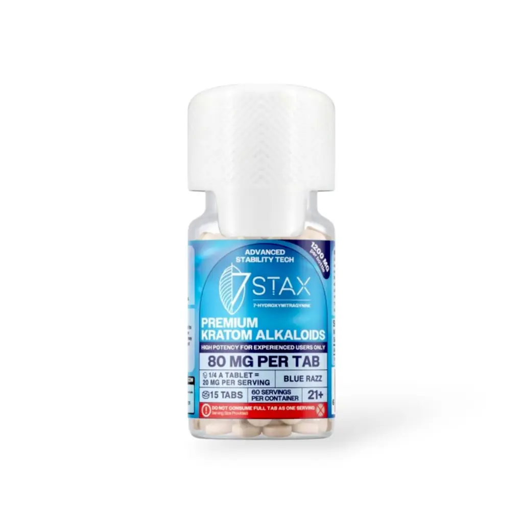7 Stax 7 Hydroxymitragynine Tablets Blue Razz 80mg-15ct.webp