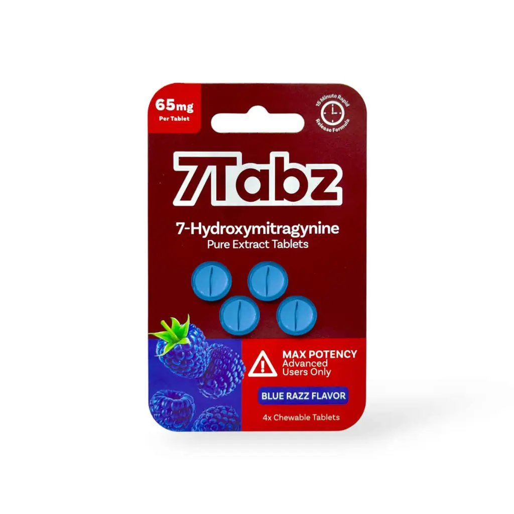 7Tabz 7-Hydroxymitragynine Max Potency Kratom Tablets Blue Razz 65mg-4ct.webp