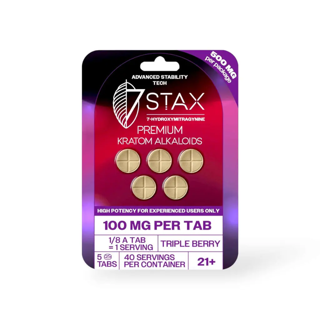 7 Stax 7 Hydroxymitragynine Tablets Triple Berry 100mg- 5ct.webp
