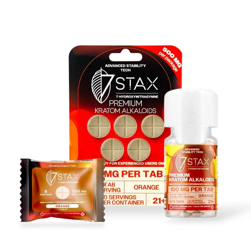 7 Stax 7 Hydroxymitragynine Tablets Orange 100mg- All.webp