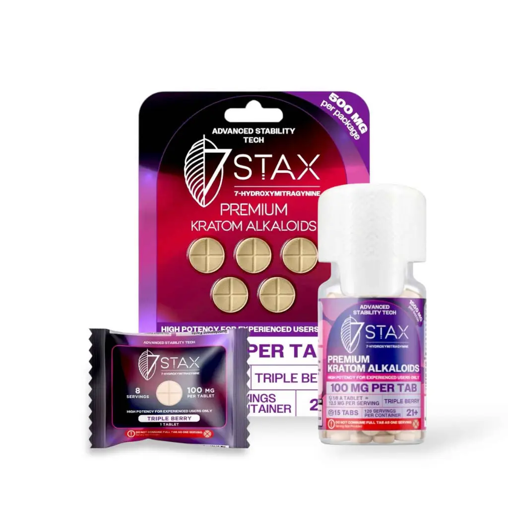 7 Stax 7 Hydroxymitragynine Tablets Triple Berry 100mg-All.webp