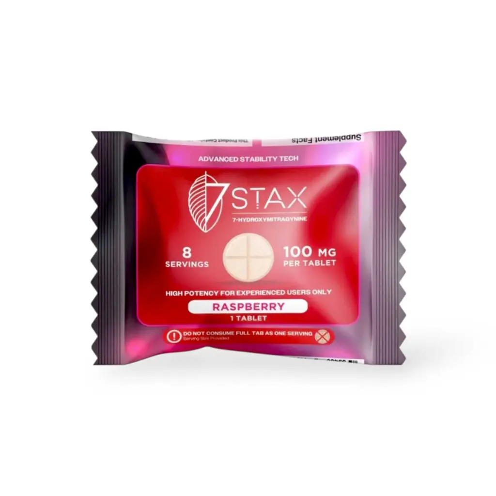7 Stax 7 Hydroxymitragynine Tablets Raspberry 100mg-1ct.webp