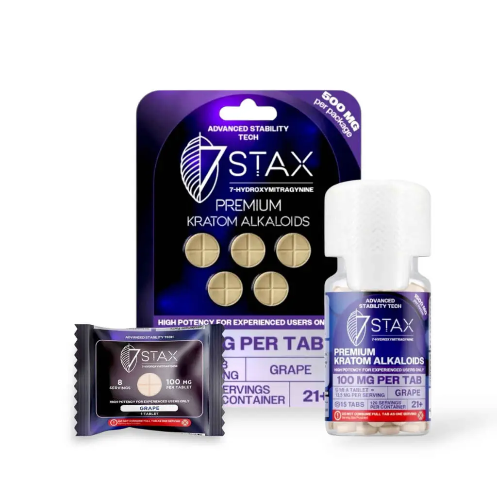 7 Stax 7 Hydroxymitragynine Tablets Grape 100mg-All.webp