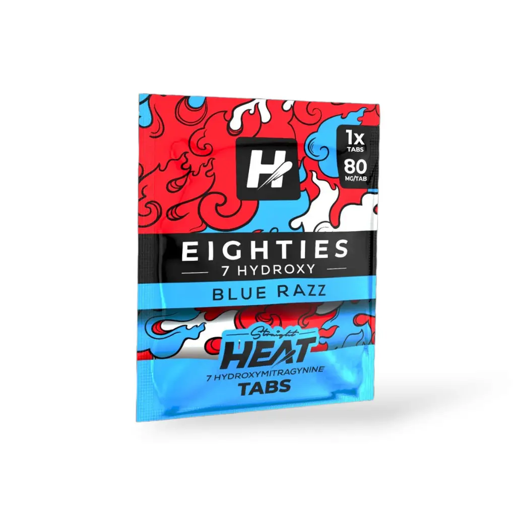 Straight Heat Eighties 7-Hydroxy Chewable Tablets Blue Razz 80mg-1ct.webp