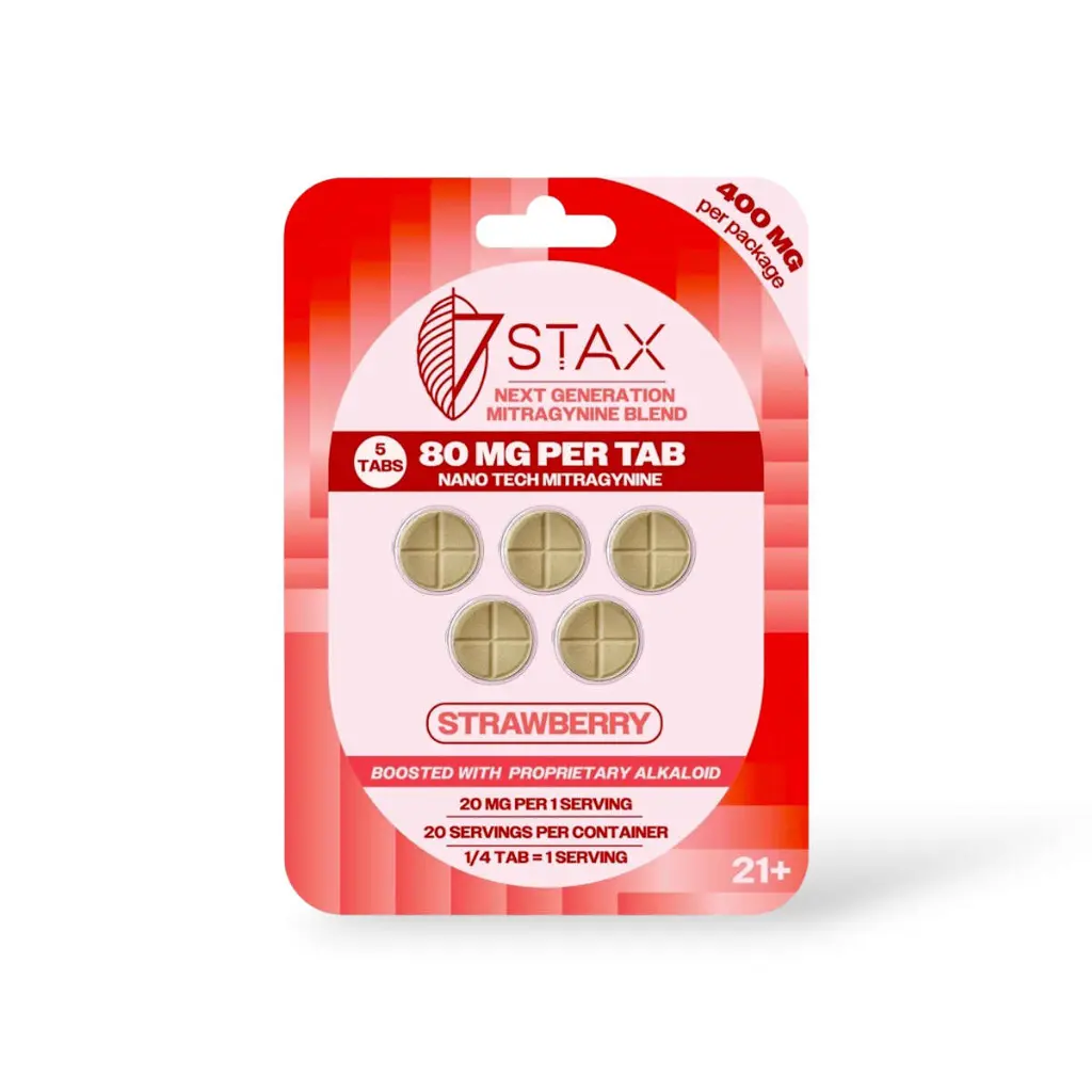 7 Stax Next Generation Mitragynine Blend Tablets Strawberry 80mg- 5ct.webp