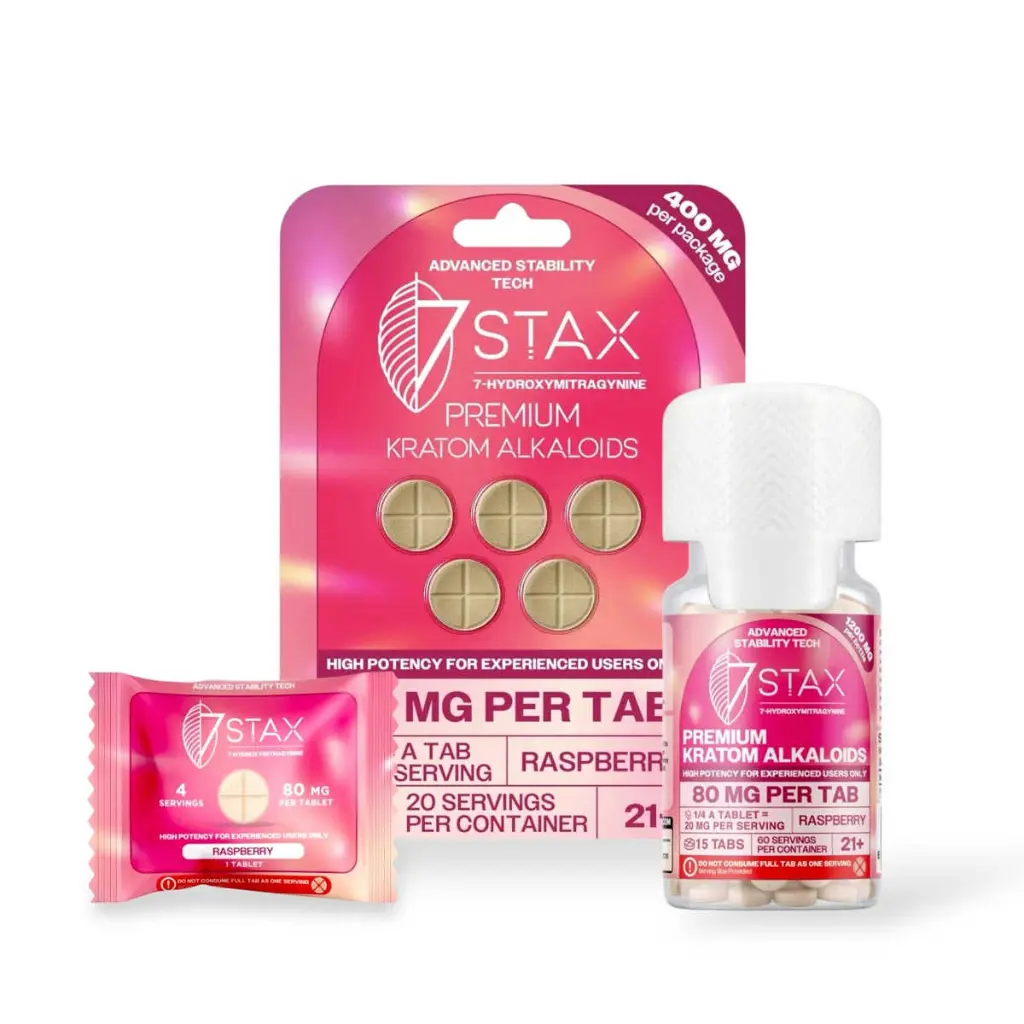 7 Stax 7 Hydroxymitragynine Tablets Raspberry 80mg- All.webp