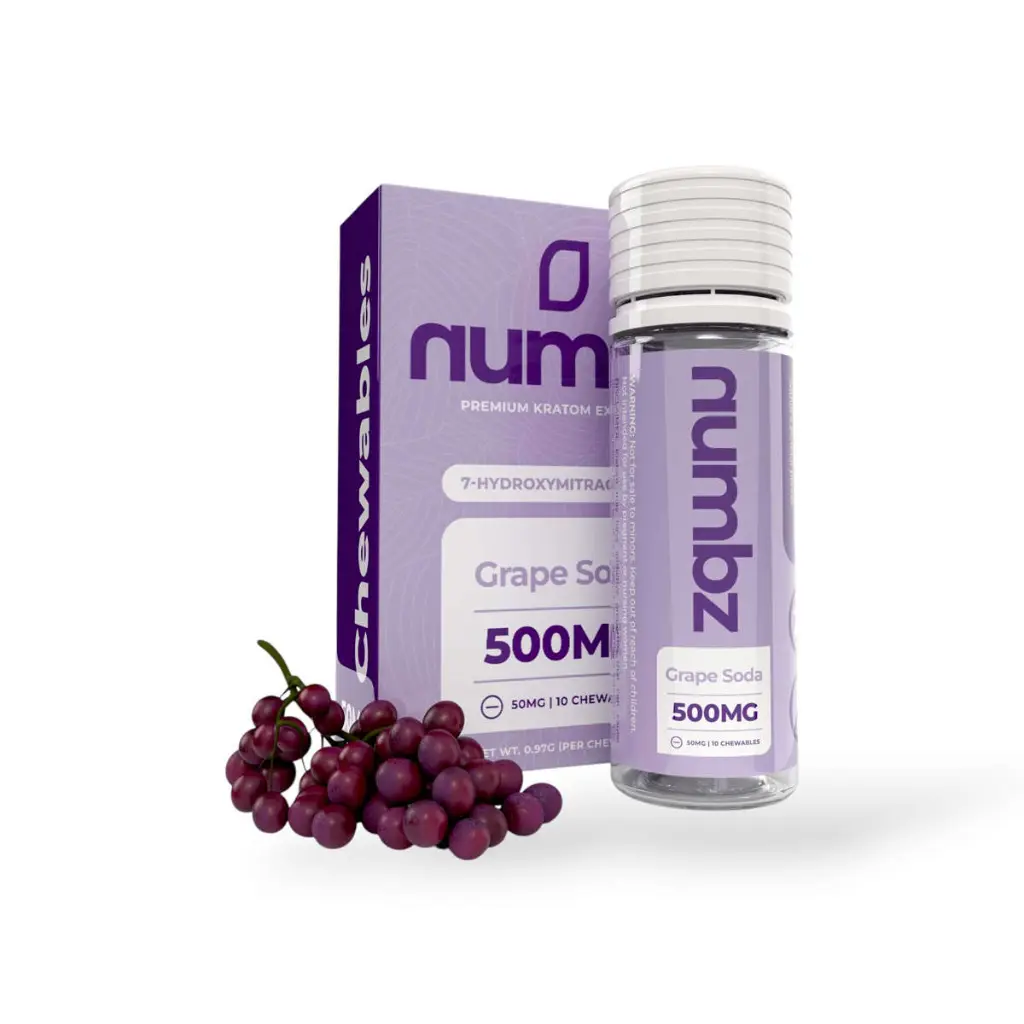 numbz 7-OH + Minor Alkaloids Chewable Tablets Grape Soda 50mg-10ct.webp