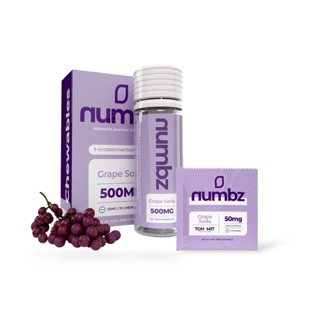 numbz 7-OH + Minor Alkaloids Chewable Tablets Grape Soda 50mg-Both.webp