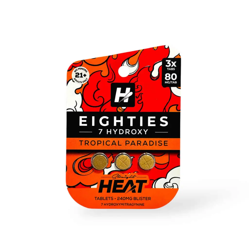 Straight Heat Eighties 7-Hydroxy Chewable Tablets Tropical Paradise 80mg- 3ct.webp
