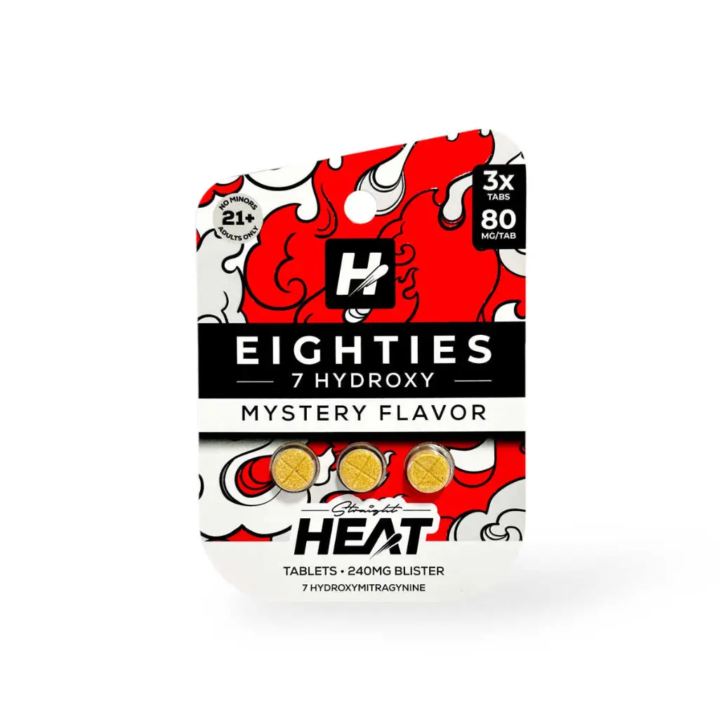 Straight Heat Eighties 7-Hydroxy Chewable Tablets Mystery Flavor 80mg- 3ct.webp