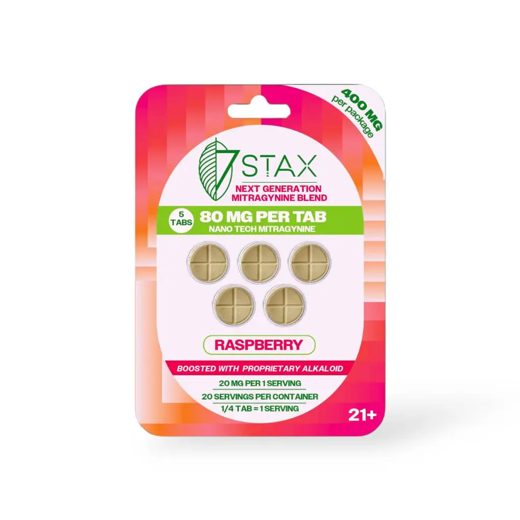 7 Stax Next Generation Mitragynine Blend Tablets Raspberry 80mg- 5ct.webp