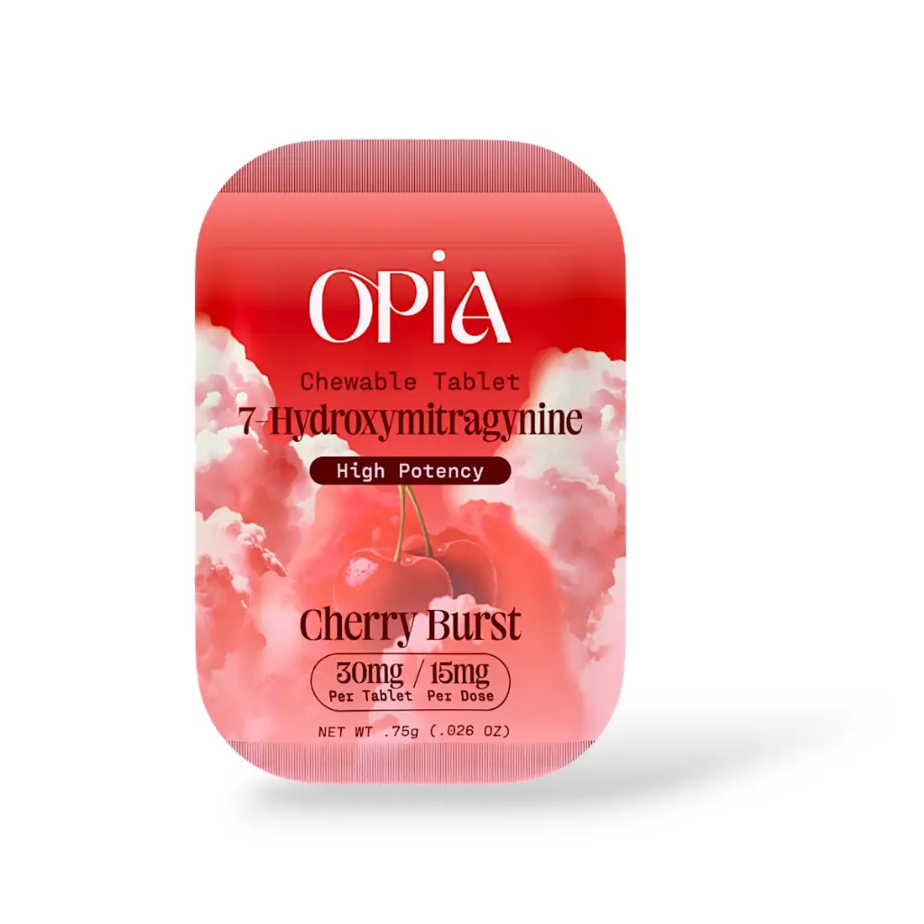 Opia 7-Hydroxy High Potency Chewable Tablets Cherry Burst 30mg-1ct.webp