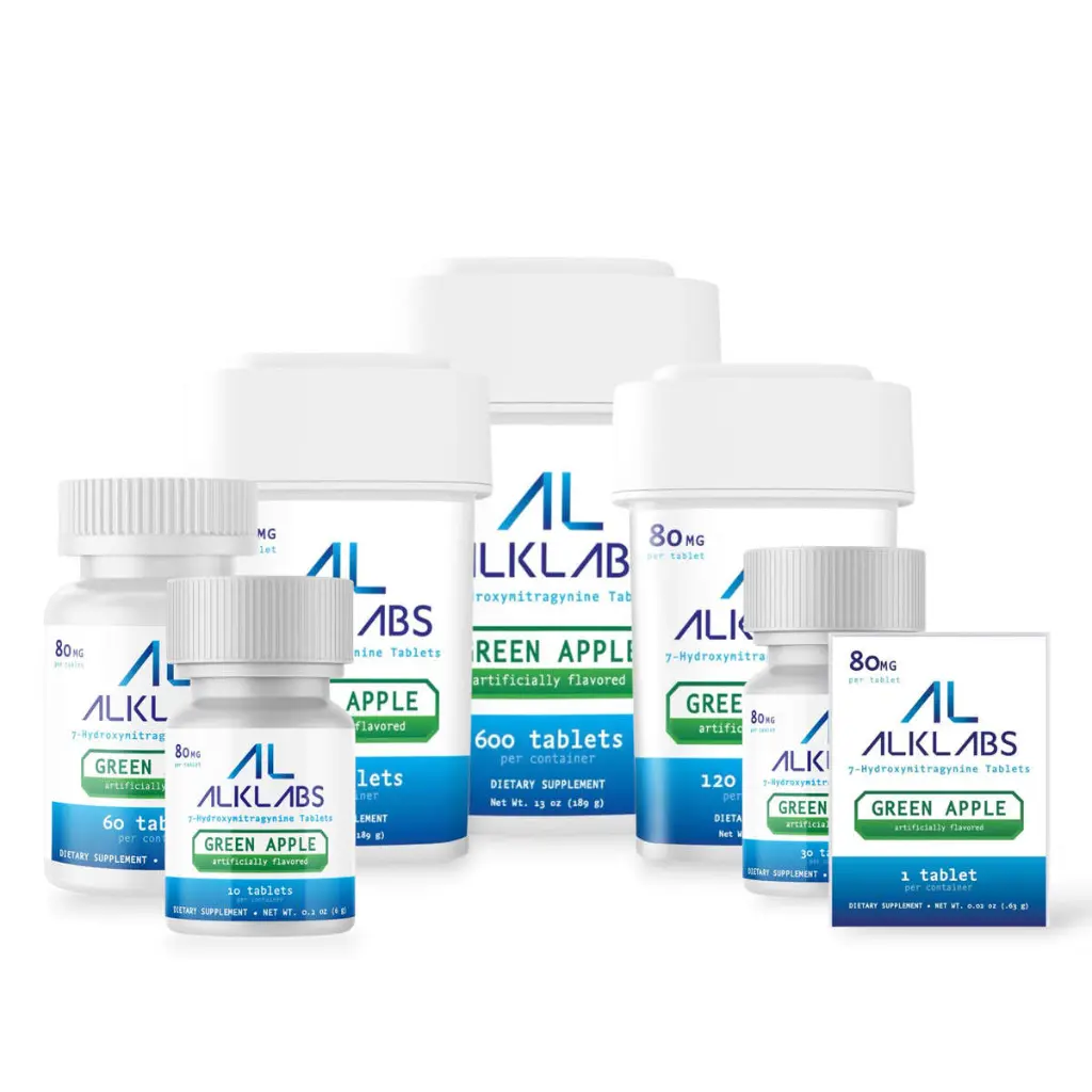 AlkLabs 7- Hydroxymitragynine Green Apple 80mg Tablet- All.webp