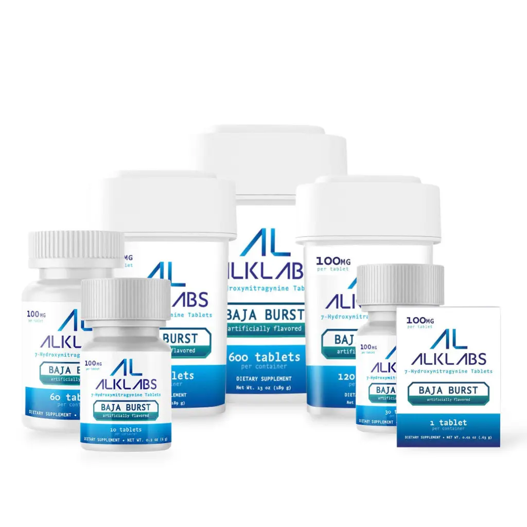 AlkLabs 7- Hydroxymitragynine Baja Burst 100mg Tablet- All.webp