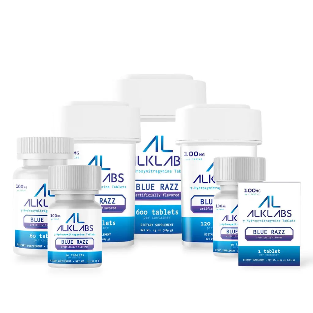 AlkLabs 7- Hydroxymitragynine Blue Razz 100mg- All.webp