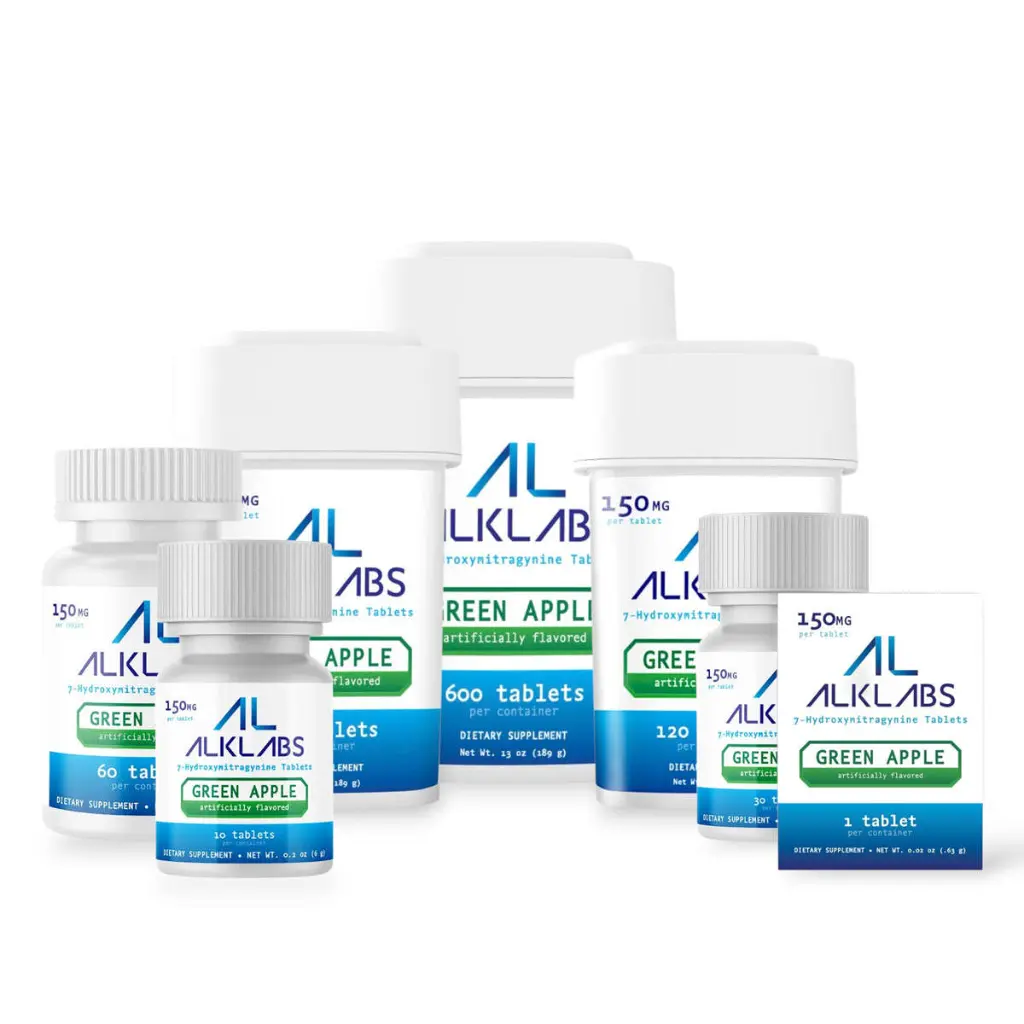 AlkLabs 7- Hydroxymitragynine Green Apple 150mg Tablet- All.webp