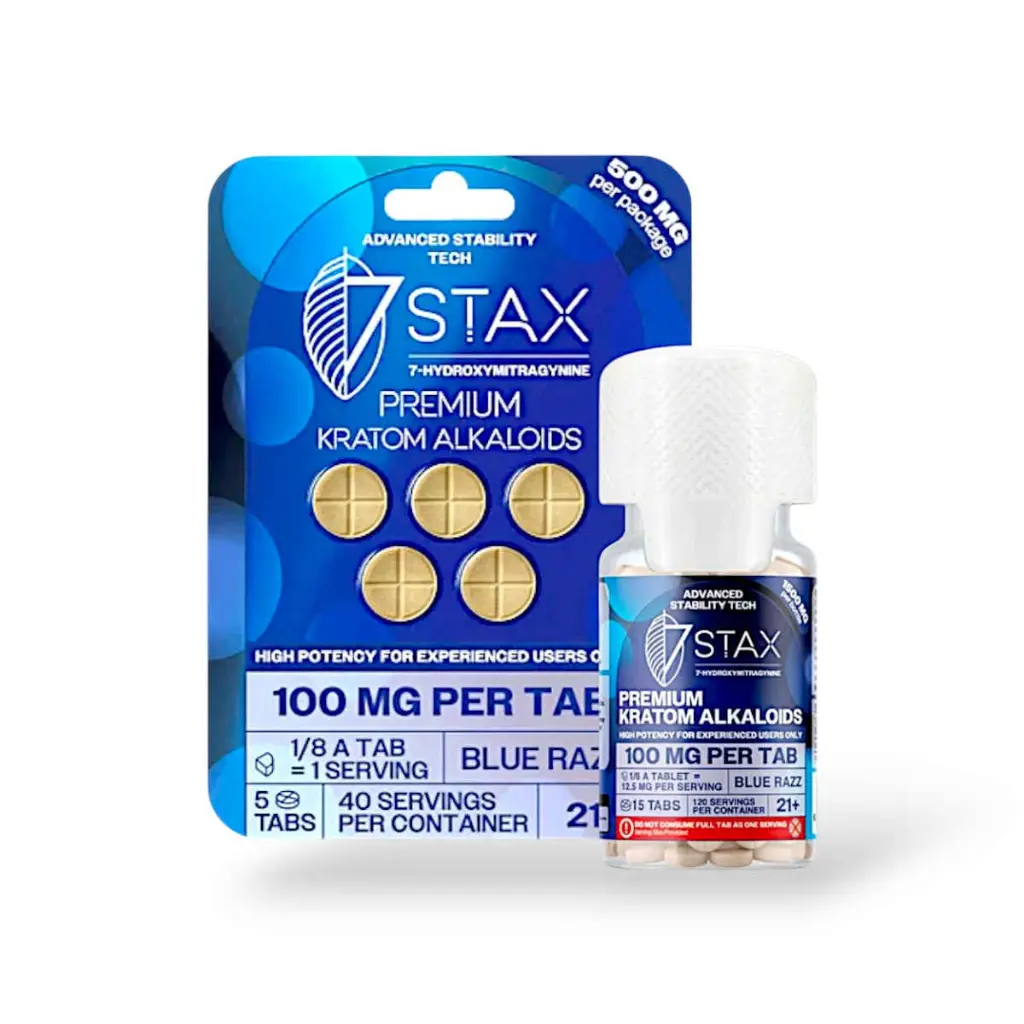 7 Stax 7 Hydroxymitragynine Blue Razz 100mg Tablet- Both.webp