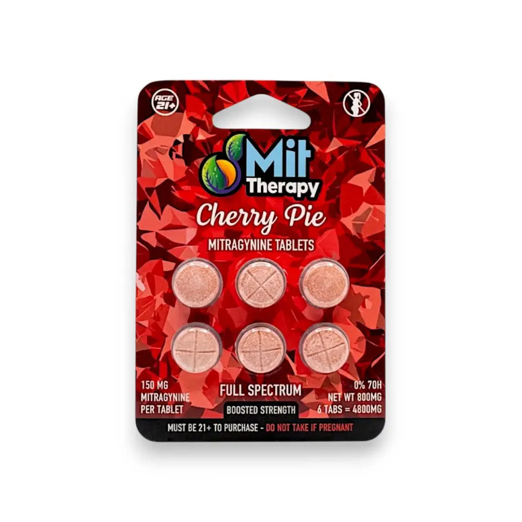 Mit Therapy Mitragynine Chewable Tablets Cherry Pie 150mg-6ct.webp