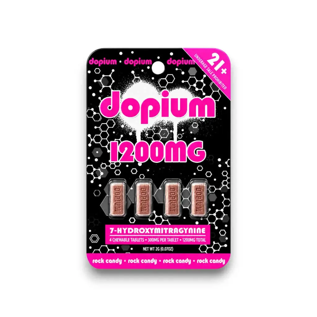 Dopium 7-Hydroxymitragynine Chewable Tablet Rock Candy 300mg- 4ct.webp