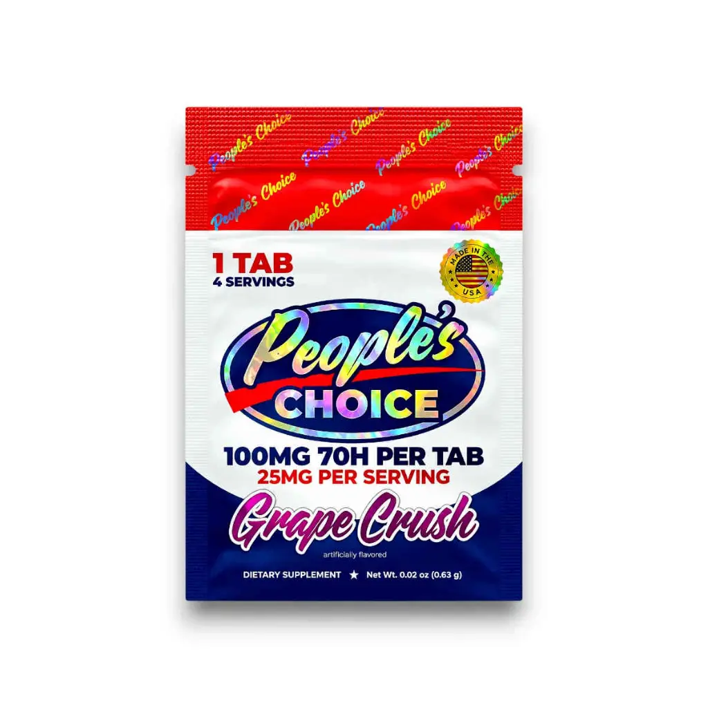 People's Choice 7- Hydroxymitragynine Chewable Tablets Grape Crush 100mg- 1ct.webp