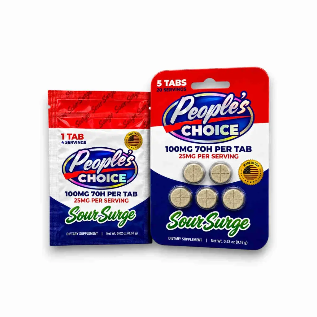 People's Choice 7- Hydroxymitragynine Chewable Tablets Sour Surge 100mg- Both.webp
