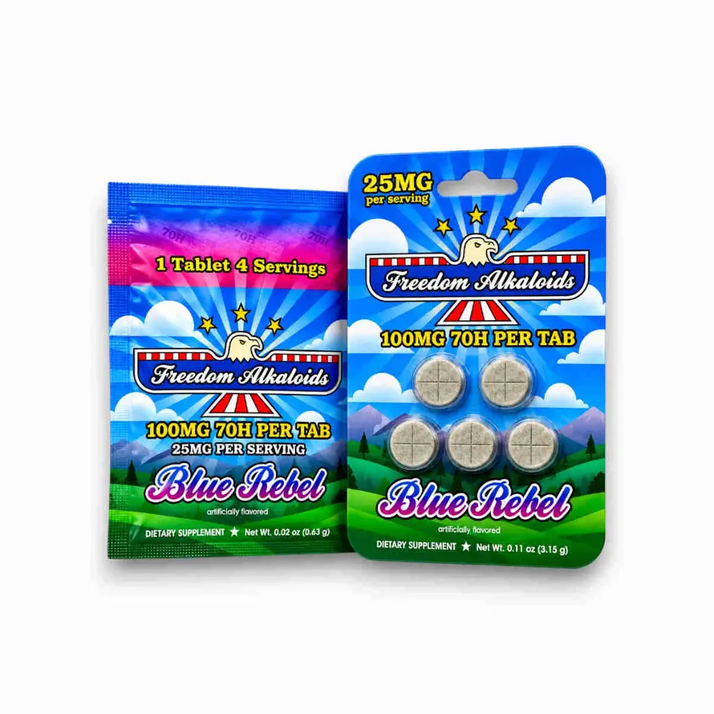 Freedom Alkaloids 7OH Chewable Tablets Blue Rebel 100mg- Both.webp