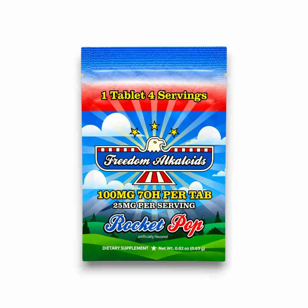 Freedom Alkaloids 7OH Chewable Tablets Rocket Pop 100mg- 1ct.webp