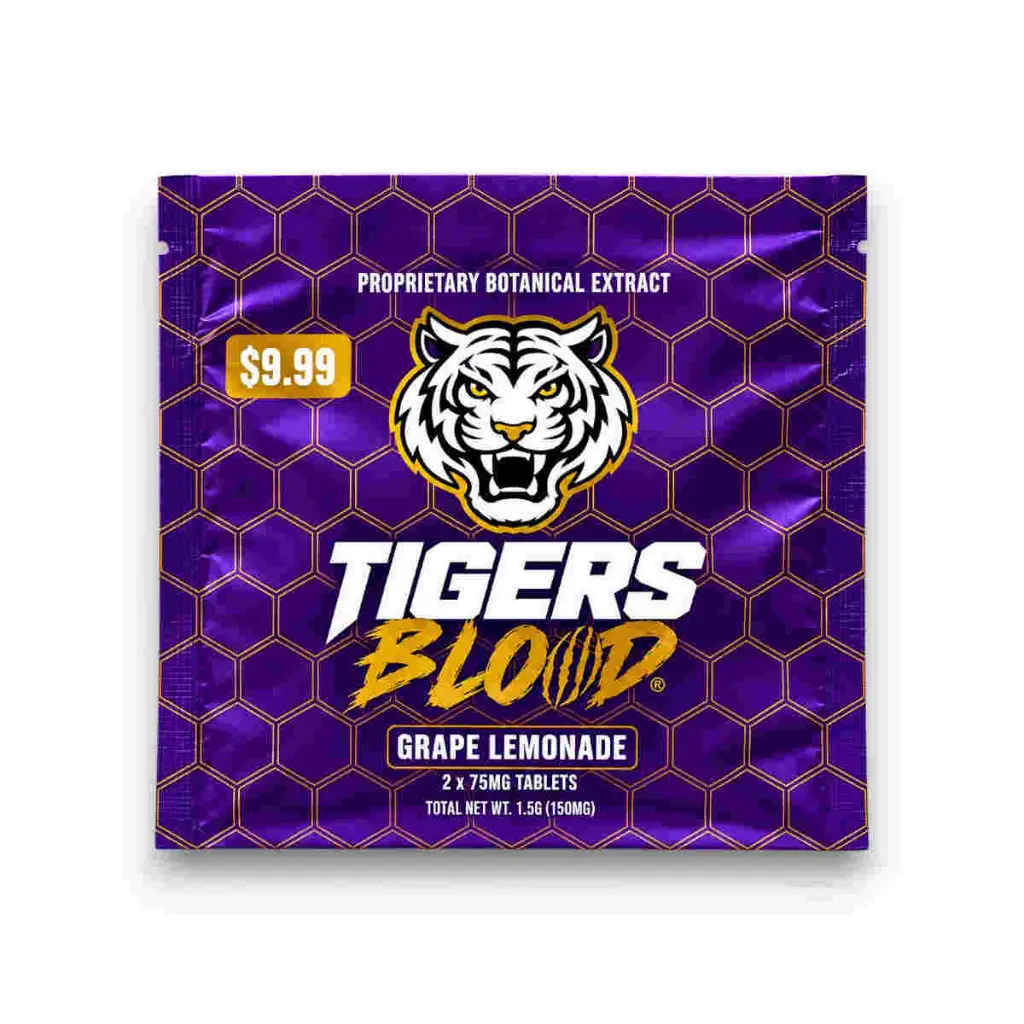 Tigers Blood Cat's Claw Chewable Tablets Grape Lemonade 75mg- 2ct.webp