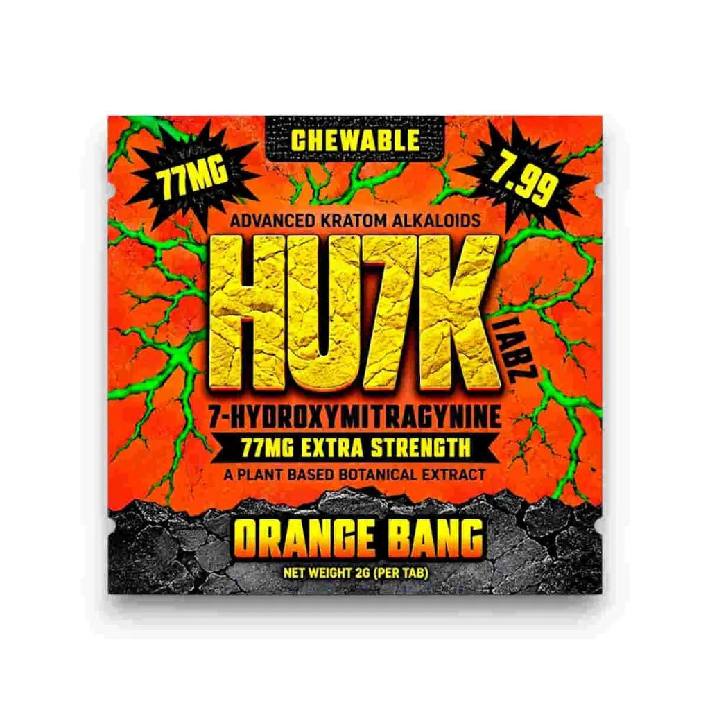 Hu7k 7- Hydroxymitragynine Chewable Tablets Orange Bang 77mg- 1ct.webp