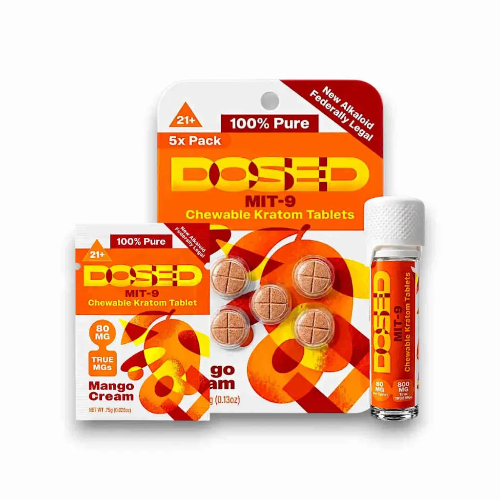 Dosed MIT- 9 Kratom Chewable Tablet Mango Cream 80mg- All.webp