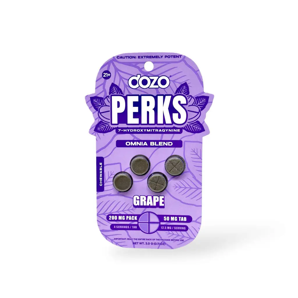 Dozo Perks Maximum Strength 7-OH Omnia Blend Grape 50mg.webp