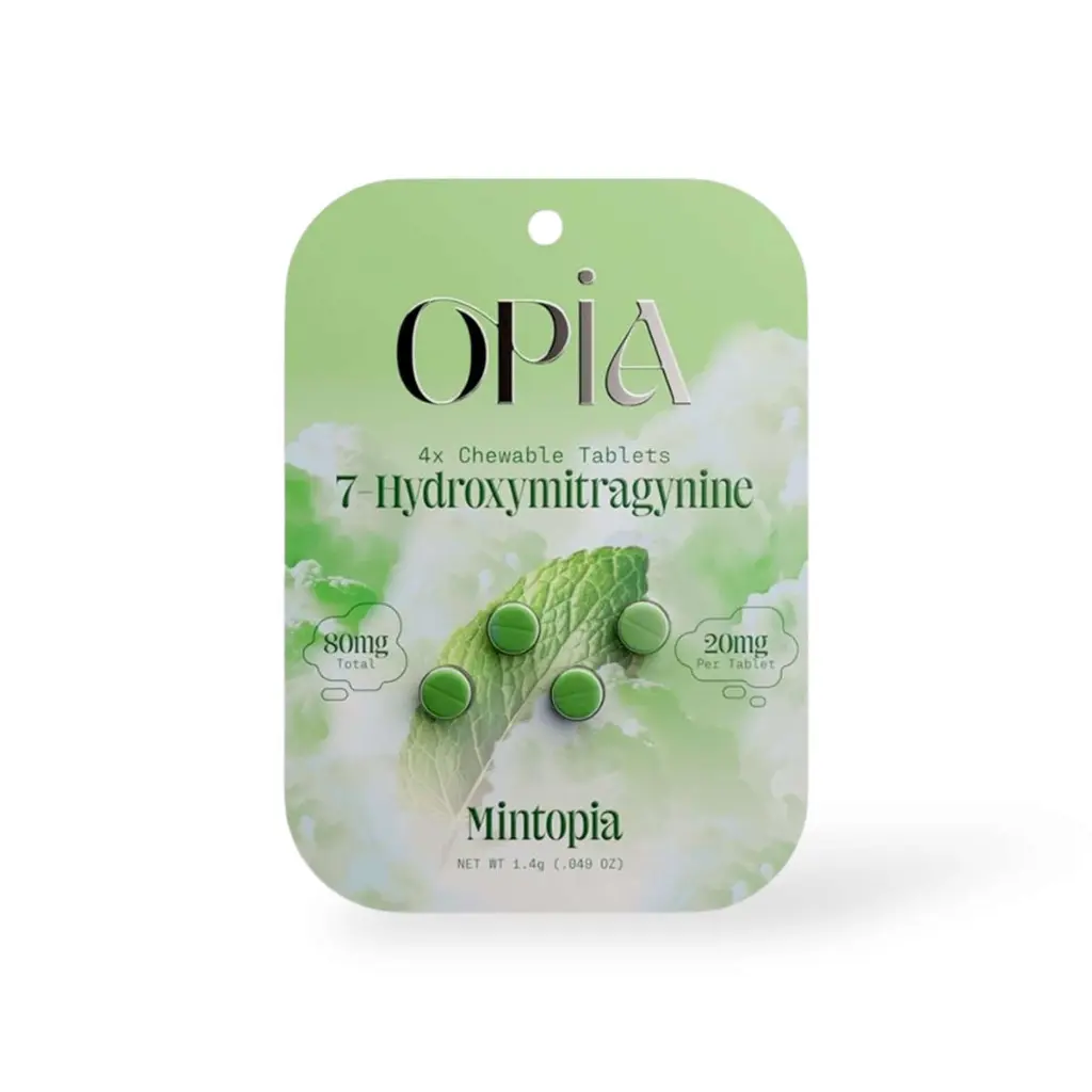 Opia 7 Hydroxymitragynine Chewable Tablets Mintopia 80mg.webp